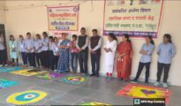नागपूर मे छात्राओं ने रंगोली के माध्यम से दिया एड्स जागरूकता का संदेश!