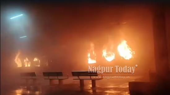 Express train catches fire in Andhra, 1 killed