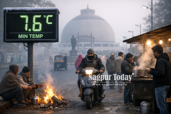 Nagpur Shivers on Tuesday Morning as Mercury Drops to Season’s Lowest