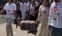 गोंदिया: महाजंग की आंच, रसोई में ‘ब्लास्ट’ ! , सड़कों पर उतरी कांग्रेस