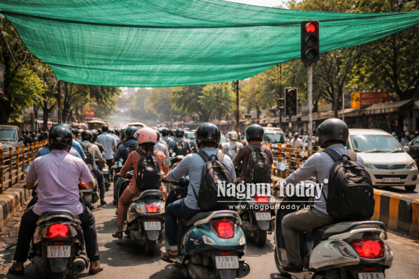 Scorching signals: Nagpur commuters bear the heat as green shade nets yet to appear