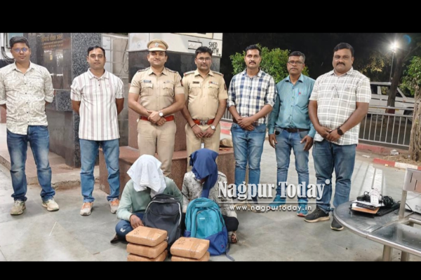 एसी कोचमधून गांजा तस्करीचा पर्दाफाश; नागपूर रेल्वे पोलिसांची मोठी कारवाई