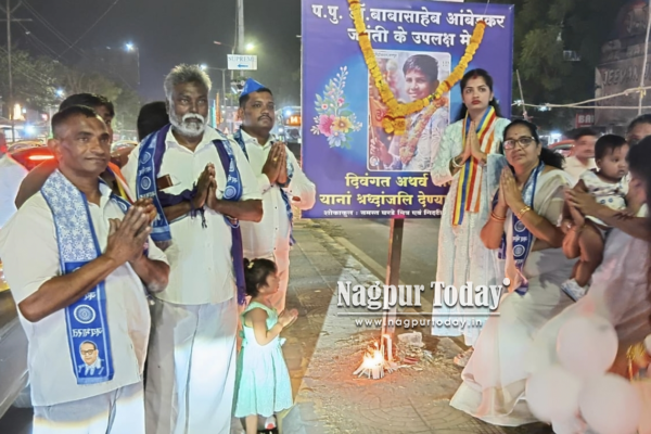 गिट्टीखदान चौकात आंबेडकर जयंतीनिमित्त अथर्व नानोरे यांना भावपूर्ण श्रद्धांजली