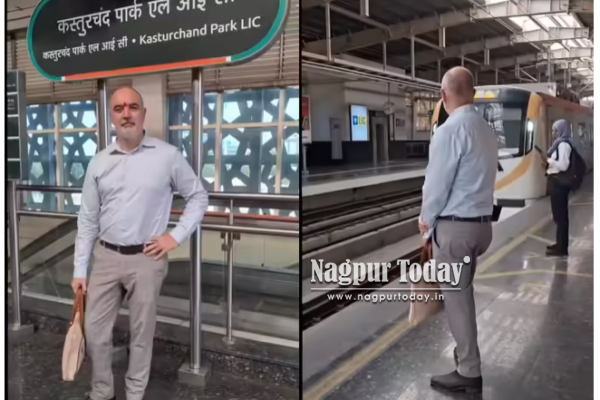 Australian Diplomat travels by Nagpur Metro like a common commuter