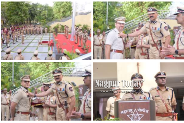 Nagpur Police celebrate 67th Maharashtra Day; 45 personnel honoured