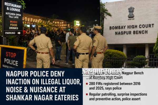 Nagpur police deny inaction on illegal activities at Shankar Nagar eateries, cite 280 FIRs