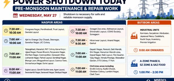 Nagpur Power Cut Today: Full List of Areas and Shutdown Timings