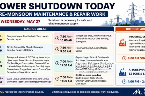 Nagpur Power Cut Today: Full List of Areas and Shutdown Timings