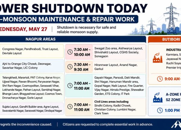 Nagpur Power Cut Today: Full List of Areas and Shutdown Timings