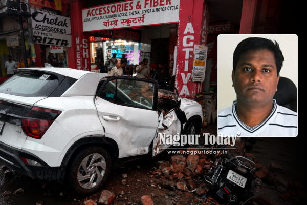 Nagpur: One Killed as Parapet Wall Collapses at Geetanjali Square