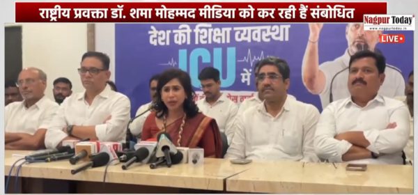 Country’s education system is in ICU, says Congress Spokesperson Shama Mohamed in Nagpur