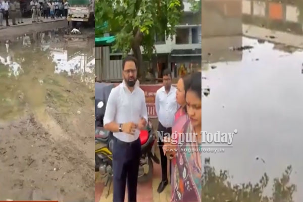 NMC Commissioner Pulls Up Officials Over Waterlogging, Encroachment at School on First Day of New Academic Session