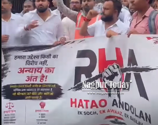 Hundreds Join Reservation Hatao Jan Jagruti Rally in Nagpur