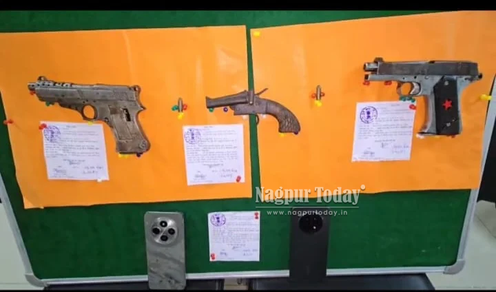 नागपुरात कुख्यात आरोपीला तीन देशी कट्टे, दोन जिवंत काडतुसांसह अटक