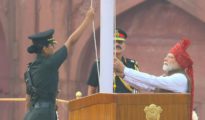 Vande Mataram echoes at Red Fort as PM hoists national flag
