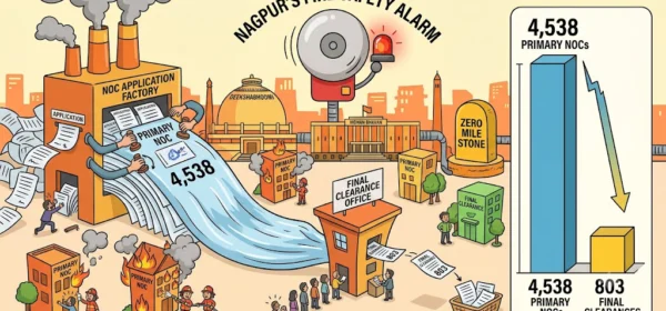 Nagpur’s fire safety alarm: 4,538 primary NOCs, just 803 final clearances