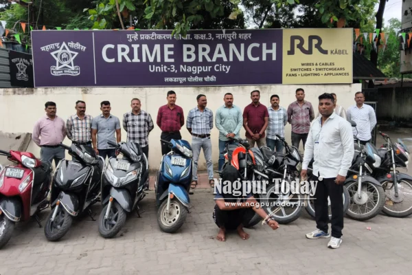 नागपुर में शातिर वाहन चोर पर क्राइम ब्रांच यूनिट-3 का शिकंजा,