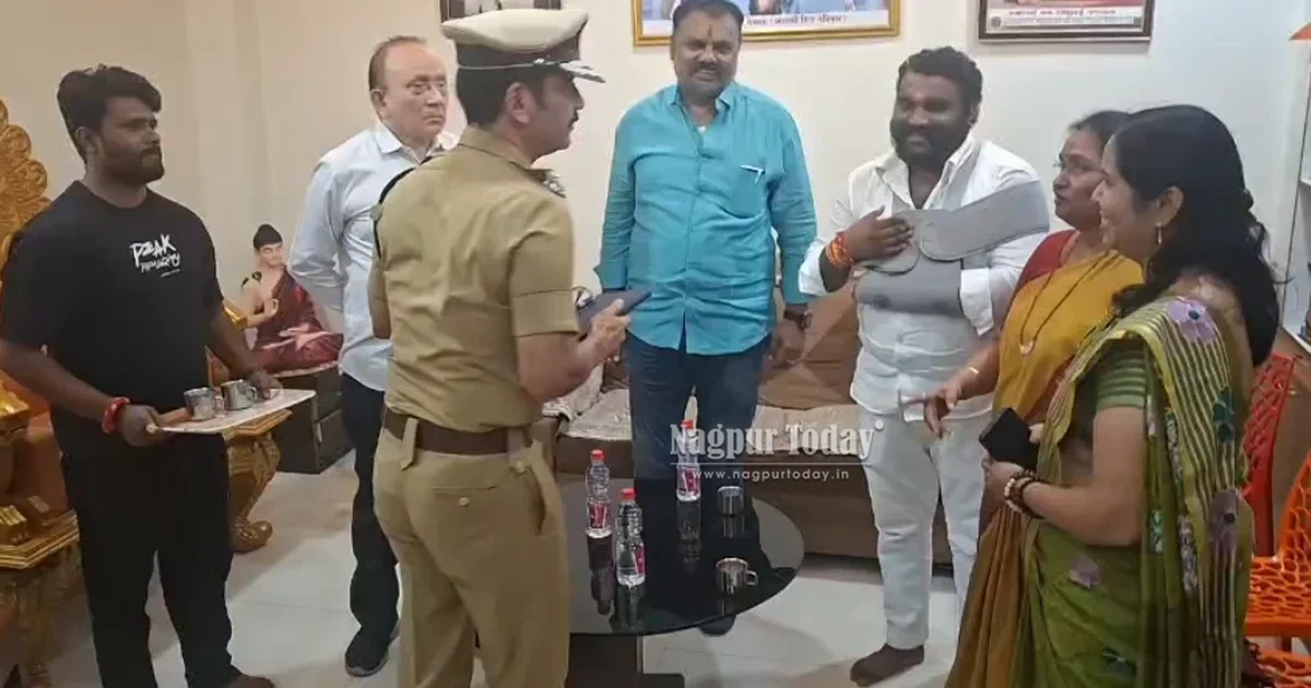 Nagpur CP visits Congress Corporator’s house after firing; assures family of swift action