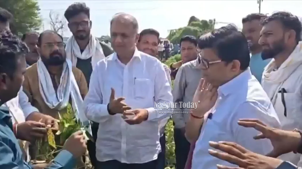 वर्धा में पालकमंत्री भोयर ने खेतों का किया निरीक्षण, फसल स्थिति का लिया जायजा