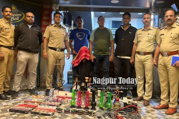 Police Raid Illegal Hookah Parlour in Dighori; Goods Worth ₹94,240 Seized