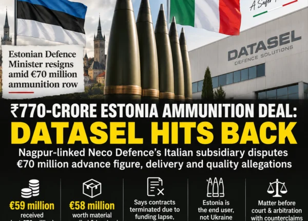 ₹770-Crore Estonia Ammunition Deal: DATASEL Hits Back at Allegations