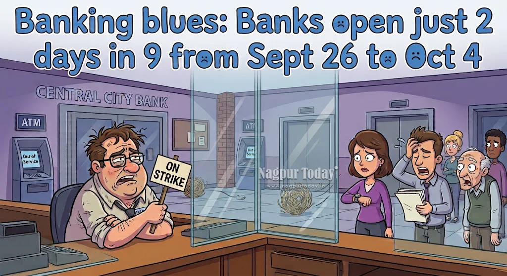 Banking blues: Banks open just 2 days in 9 from Sept 26 to Oct 4