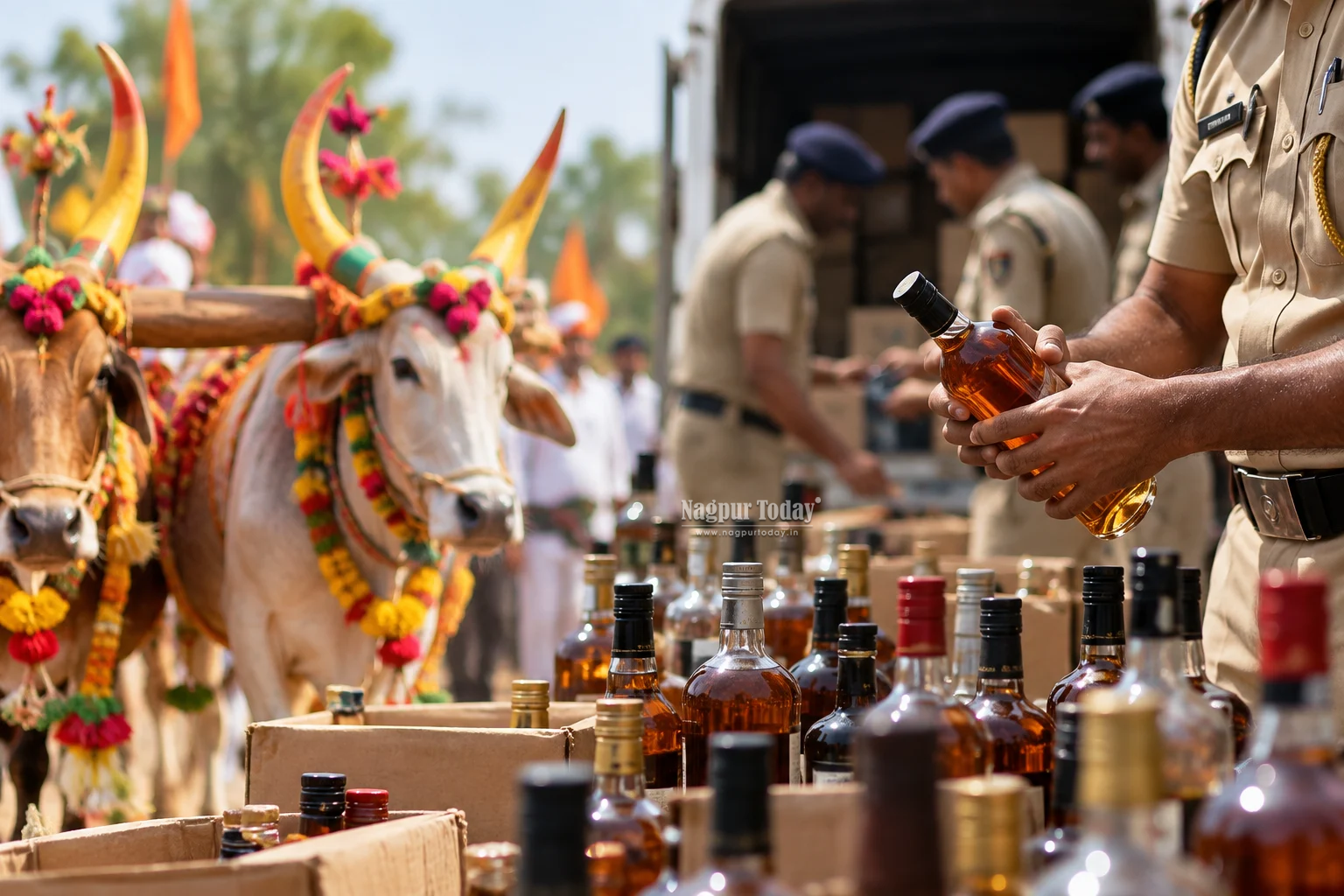 Nagpur's Excise Department Forms Special Teams to Combat Illegal Liquor Ahead of Pola Festival