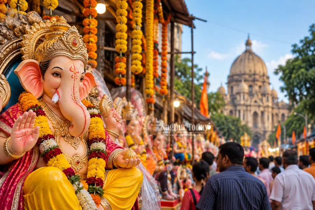 Ganesh Chaturthi 2026 Bappa Arrives In Nagpur As City Begins 12 Day 