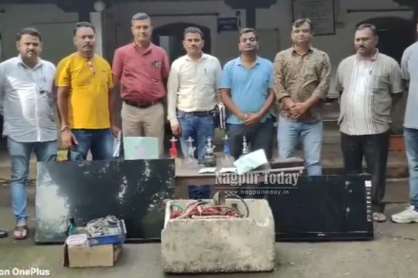 नागपुरात ‘सेकंड फ्लोअर कॅफे’ हुक्का पार्लरवर क्राईम ब्रांचचा छापा; 3 आरोपींना अटक