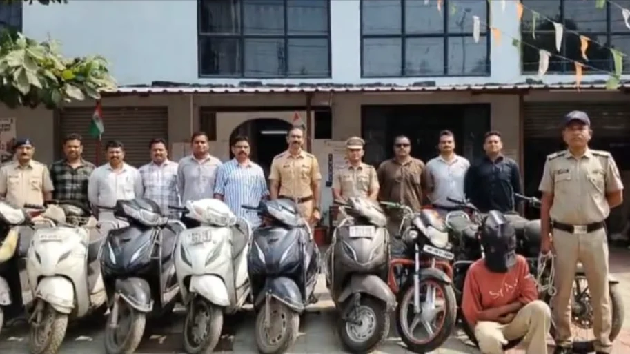 नागपुरात कपिलनगर पोलिसांची कारवाई; १८ वर्षीय वाहनचोराला अटक, ९ दुचाकी जप्त