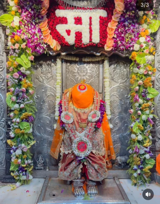 कोराडी महालक्ष्मी मंदिरात नवरात्रोत्सवाचा उत्साह; स्वयंभू दर्शनासाठी पहाटे ४ पासून भाविकांची गर्दी