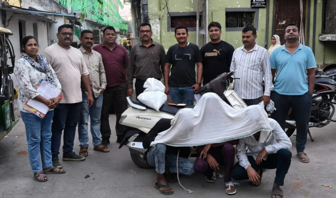 नागपुर में गांजा तस्करों पर क्राइम ब्रांच की कार्रवाई, 3 आरोपी गिरफ्तार; 2 लाख का माल जब्त