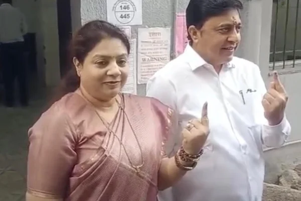Graduate Constituency Poll: Abhijit Wanjarri Casts Vote with Wife