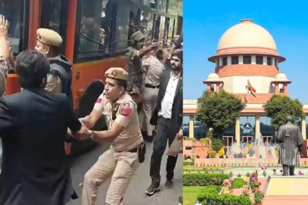 जंतरमंतर आंदोलनाला वकिलांचा पाठिंबा; सर्वोच्च न्यायालयाबाहेर वकिलांना पोलिसांनी घेतले ताब्यात