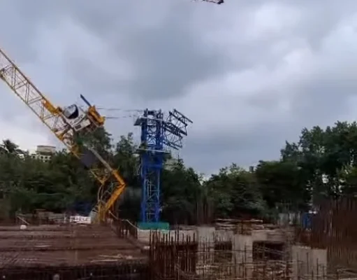 Two Workers Killed as Tower Crane Collapses at Nagpur’s Cotton Market