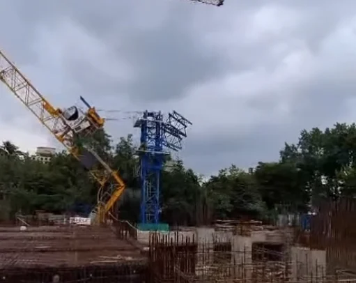 Two Workers Killed as Tower Crane Collapses at Nagpur’s Cotton Market