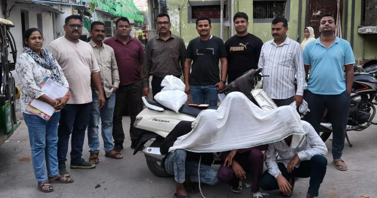 नागपुर में गांजा तस्करों पर क्राइम ब्रांच की कार्रवाई, 3 आरोपी गिरफ्तार; 2 लाख का माल जब्त